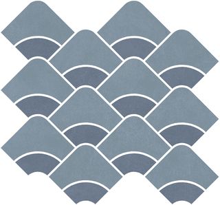 Kerama Marazzi Таделакт настенная плитка Декор наборный синий светлый, синий матовый 30*28*9