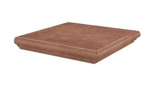 Kerama Marazzi Хадду керамогранит Ступень угловая красный матовый 34*34*8