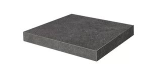 Kerama Marazzi Портленд керамогранит Ступень клееная угловая антрацит матовый обрезной 33*33*9
