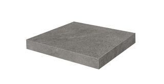 Kerama Marazzi Портленд керамогранит Ступень клееная угловая серый тёмный матовый обрезной 33*33*9