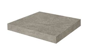 Kerama Marazzi Портленд керамогранит Ступень клееная угловая бежевый тёмный матовый обрезной 33*33*9