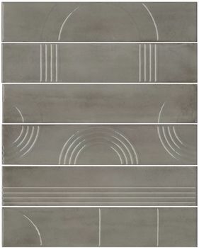 Kerama Marazzi Мажорель панно Панно серый глянцевый 36*28.5*10