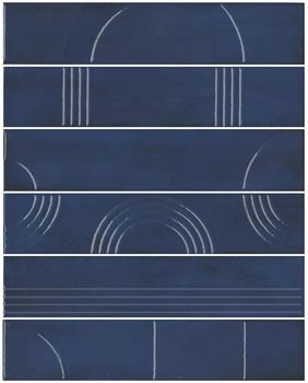 Kerama Marazzi Мажорель панно Панно синий тёмный глянцевый 36*28.5*10