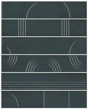 Kerama Marazzi Мажорель панно Панно зелёный тёмный глянцевый 36*28.5*10