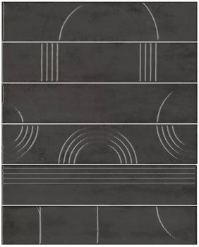 Kerama Marazzi Мажорель панно Панно чёрный глянцевый 36*28.5*10