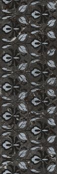 Kerama Marazzi Тубкаль настенная плитка Декор чёрный глянцевый обрезной 30*89.5*9