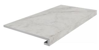 Kerama Marazzi Тубкаль фронтальная ступень Ступень клееная фронтальная белый матовый обрезной 33*60*9