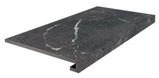 Kerama Marazzi Тубкаль фронтальная ступень Ступень клееная фронтальная чёрный матовый обрезной 33*60*9