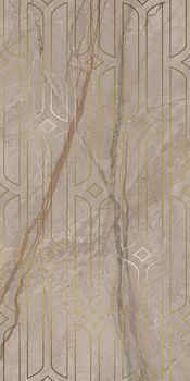 Kerama Marazzi Ифран настенная плитка Декор бежевый светлый глянцевый обрезной 60*119.5*9