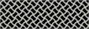 Базовая плитка Deco d'Antan Filet Noir-Blanc 60*30*1