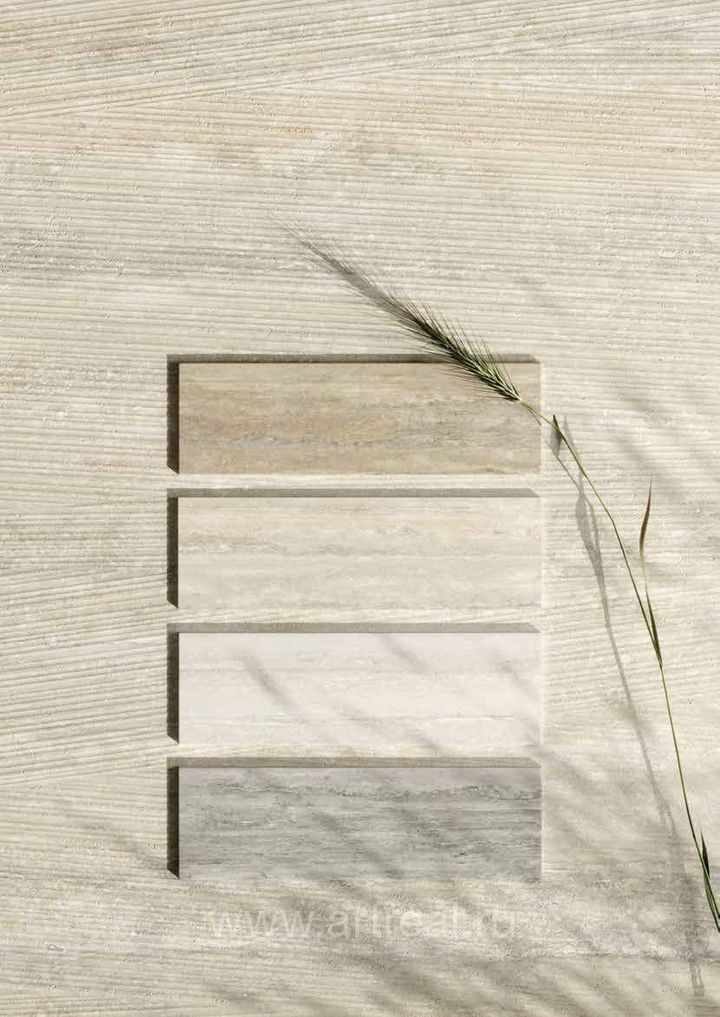 Керамогранит MGM Travertino Vein Cut в интерьере