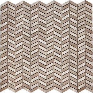 Pixel Mosaic Каменная мозаика мозаика Shevron White Wooden, Athens Grey 27х10 29.8*30.7*8