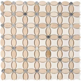 Pixel Mosaic Каменная мозаика мозаика Cream marfil, Thassos, Athens grey 32х32 33.6*33.6*8