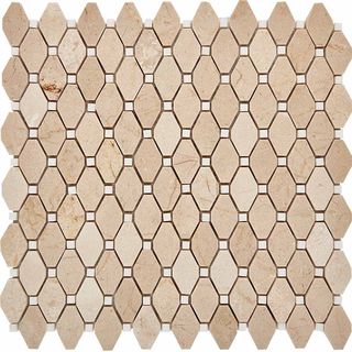 Pixel Mosaic Каменная мозаика мозаика Cream marfil, Thassos White 39х24 28.6*29.5*7
