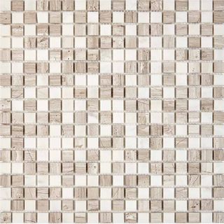 Pixel Mosaic Каменная мозаика мозаика White Wooden, Dolomiti Bianco 15х15 30.5*30.5*4