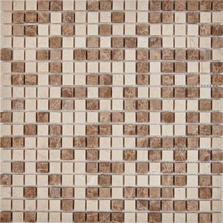 Pixel Mosaic Каменная мозаика мозаика Emperador Light, Crema Nova 15x15 30.5*30.5*4