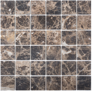 Pixel Mosaic Каменная мозаика мозаика Dark Emperador 48x48 30.5*30.5*6