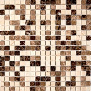 Pixel Mosaic Каменная мозаика мозаика Emperador Dark, light, Crema Nova 15x15 30.5*30.5*4