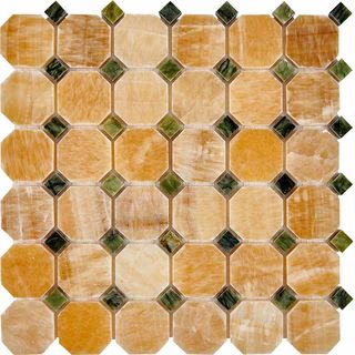 Pixel Mosaic Каменная мозаика мозаика Dondong, Honey onyx 48x48 30.5*30.5*8