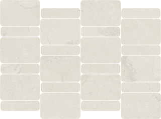Ragno Stoneplay керамогранит Mosaico Foglia Mayenne Bianco 31*39*8.5