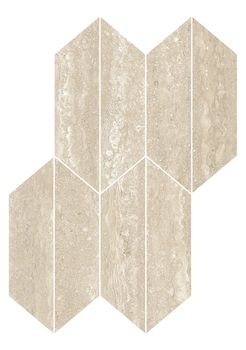 Ragno Realstone Travertino керамогранит Mosaico Losanga Vein Beige 29.4*40.7*9