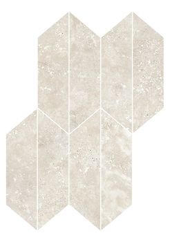 Ragno Realstone Travertino керамогранит Mosaico Losanga Cross Bianco 29.4*40.7*9