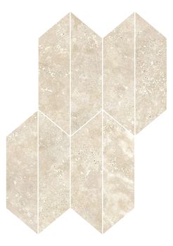 Ragno Realstone Travertino керамогранит Mosaico Losanga Cross Noce 29.4*40.7*9