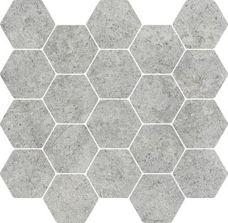 Ragno Richmond керамогранит Mosaico Esagona Silver 30.3*30.3*8.5