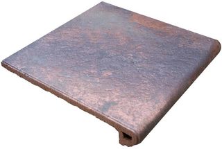Gres de aragon Metal клинкер Peldaño Redondo Red 32.5*33*14