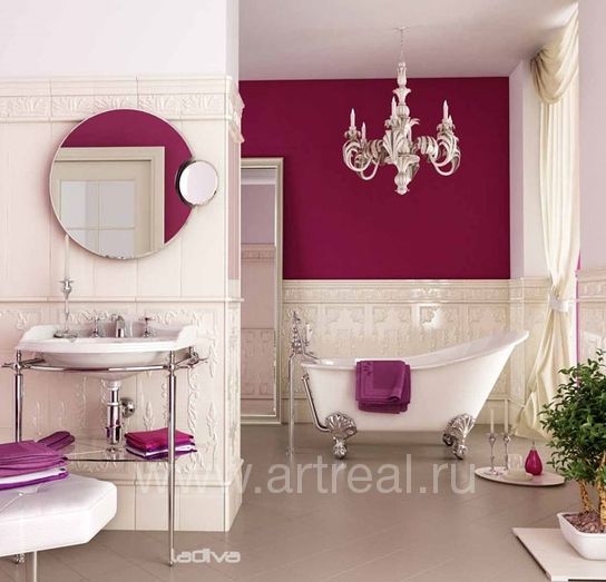 Керамическая плитка La Diva Giorgia в интерьер ванной