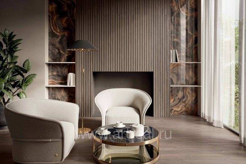 Versace Leatherwood Керамогранит Versace Leatherwood в интерьере