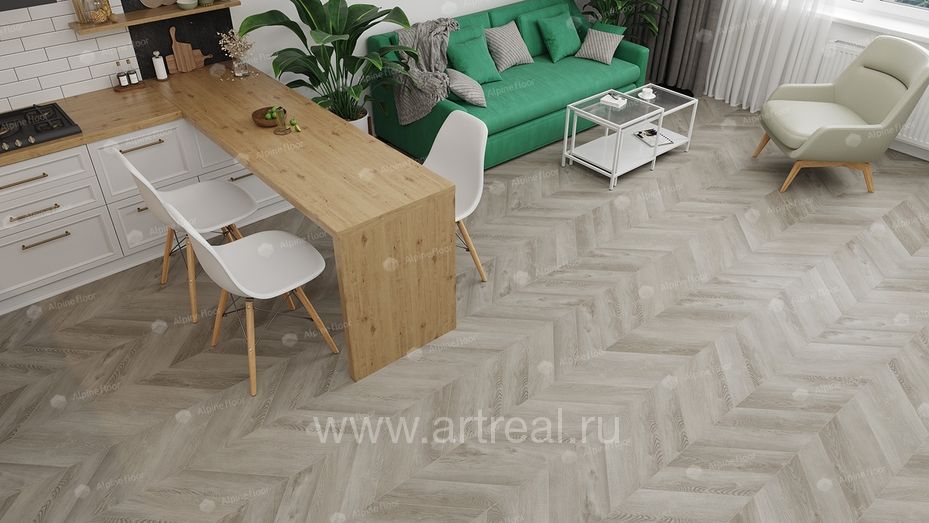 Alpine Floor Chevron Alpine Напольные покрытия Alpine Floor Chevron Alpine в интерьере