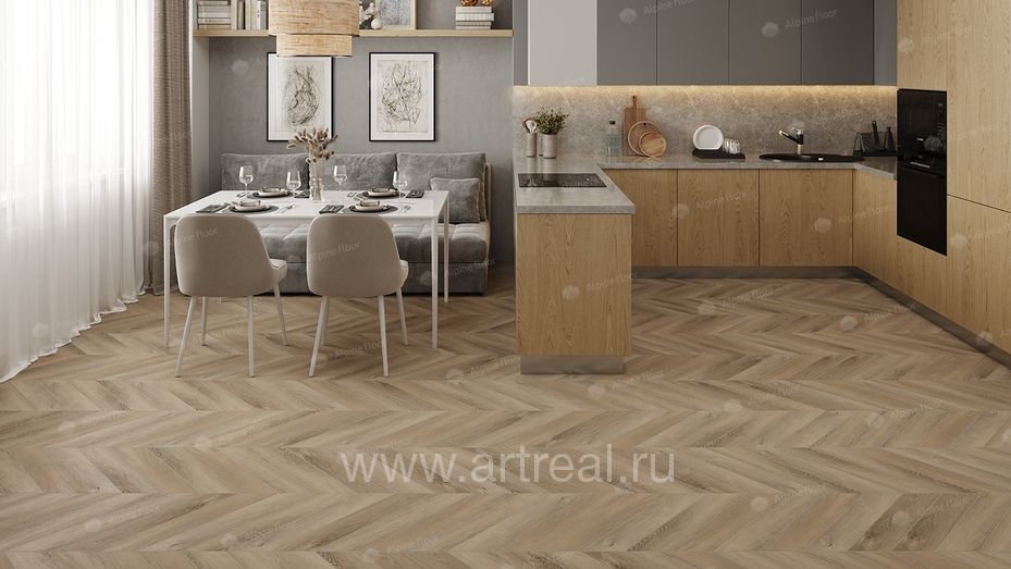 Alpine Floor Chevron Alpine Напольные покрытия Alpine Floor Chevron Alpine в интерьере