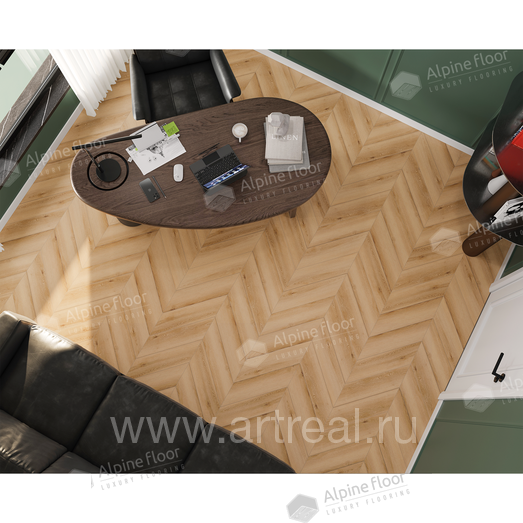 Alpine Floor Chevron Alpine Напольные покрытия Alpine Floor Chevron Alpine в интерьере