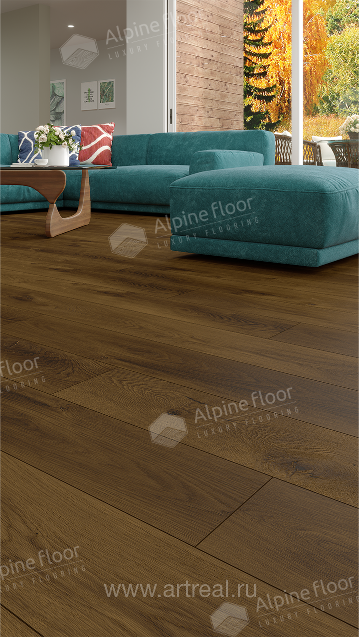 Напольные покрытия Alpine Floor Символ свободы (Liberty Loose Lay) в интерьере