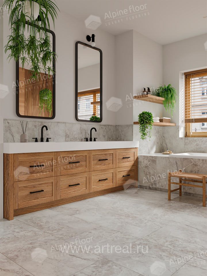 Напольные покрытия Alpine Floor Монолит Премиальный LVT в интерьере