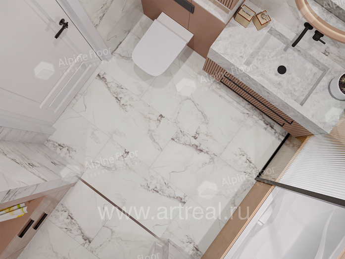 Напольные покрытия Alpine Floor Монолит Премиальный LVT в интерьере