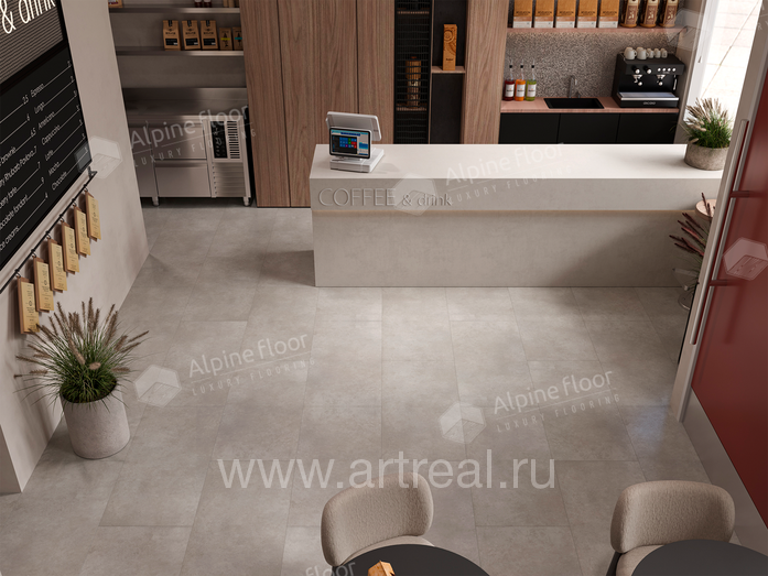 Напольные покрытия Alpine Floor Монолит Премиальный LVT в интерьере
