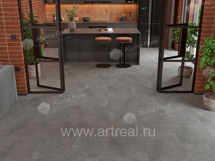 Напольные покрытия Alpine Floor Монолит Премиальный LVT в интерьере