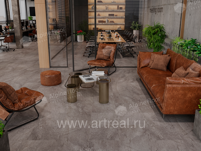 Напольные покрытия Alpine Floor Монолит Премиальный LVT в интерьере