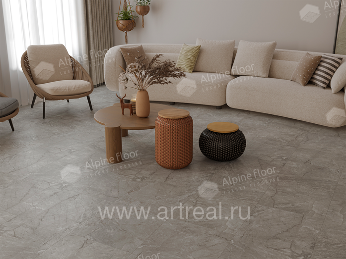 Напольные покрытия Alpine Floor Монолит Премиальный LVT в интерьере