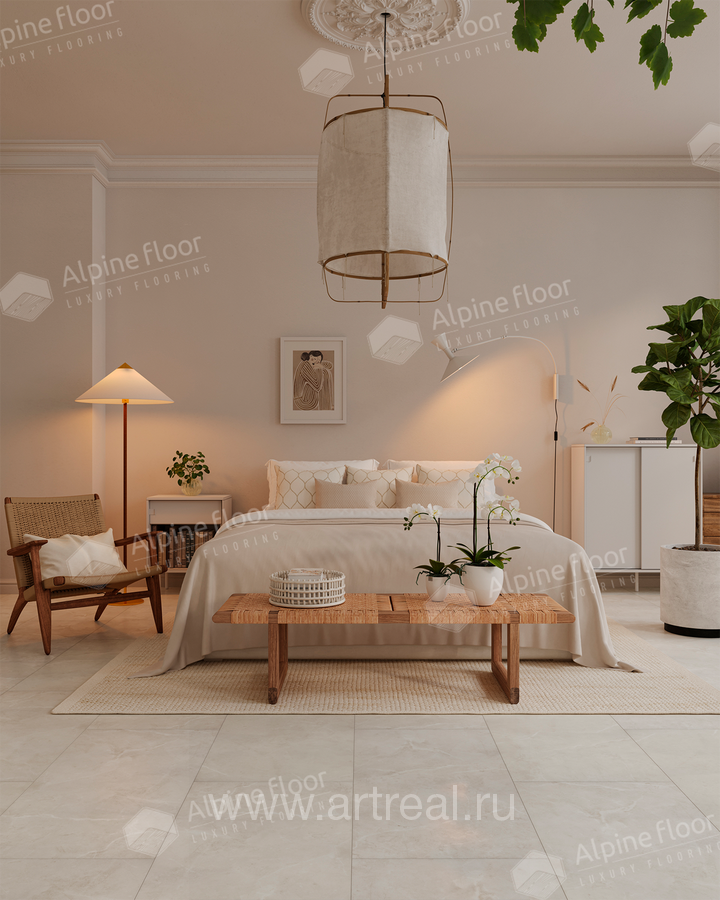 Напольные покрытия Alpine Floor Монолит Премиальный LVT в интерьере