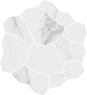 Kerama Marazzi Прованс Марсель настенная плитка Декор наборный белый глянцевый обрезной 31.5*34.2*9