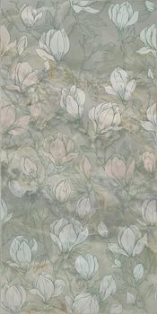Kerama Marazzi Прованс Сен-Тропе настенная плитка Декор зелёный светлый глянцевый обрезной 60*119.5*9