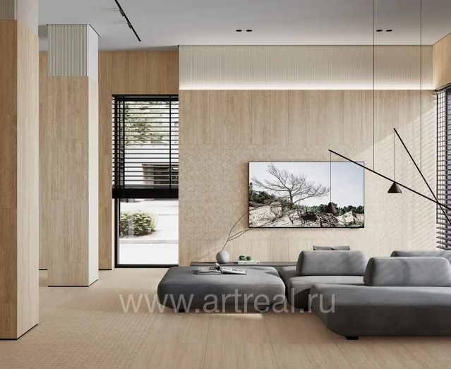 Kerama Marazzi Прованс Про Травертин Керамогранит Kerama Marazzi Прованс Про Травертин в интерьере