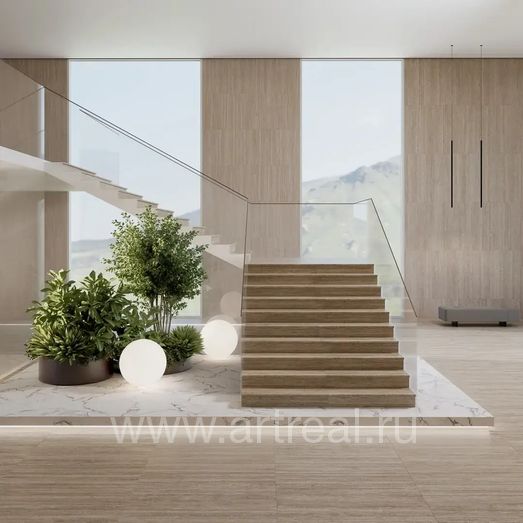 Kerama Marazzi Прованс Про Травертин Керамогранит Kerama Marazzi Прованс Про Травертин в интерьере