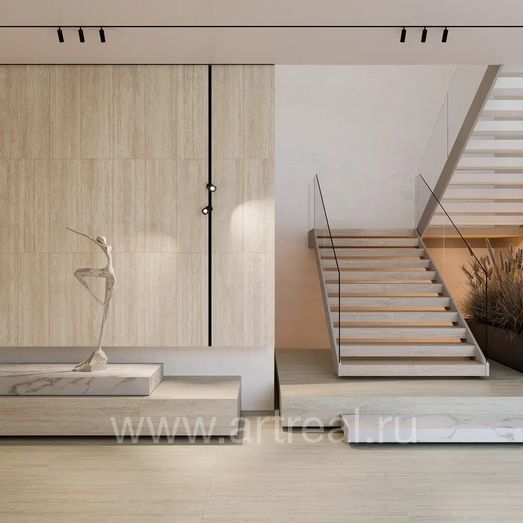 Kerama Marazzi Прованс Про Травертин Керамогранит Kerama Marazzi Прованс Про Травертин в интерьере