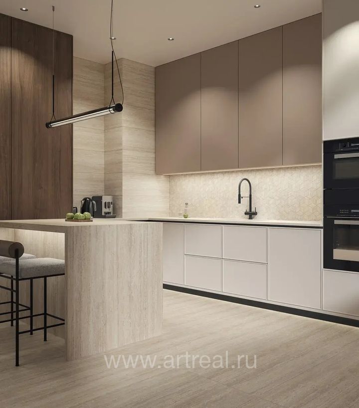 Kerama Marazzi Прованс Про Травертин Керамогранит Kerama Marazzi Прованс Про Травертин в интерьере