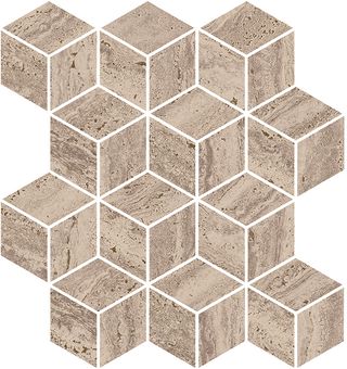 Kerama Marazzi Прованс Про Травертин декор Декор мозаичный бежевый тёмный матовый обрезной 34.5*37*9