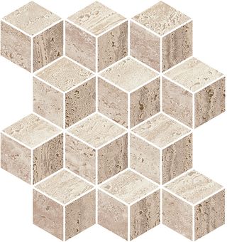Kerama Marazzi Прованс Про Травертин декор Декор мозаичный микс матовый обрезной 34.5*37*9
